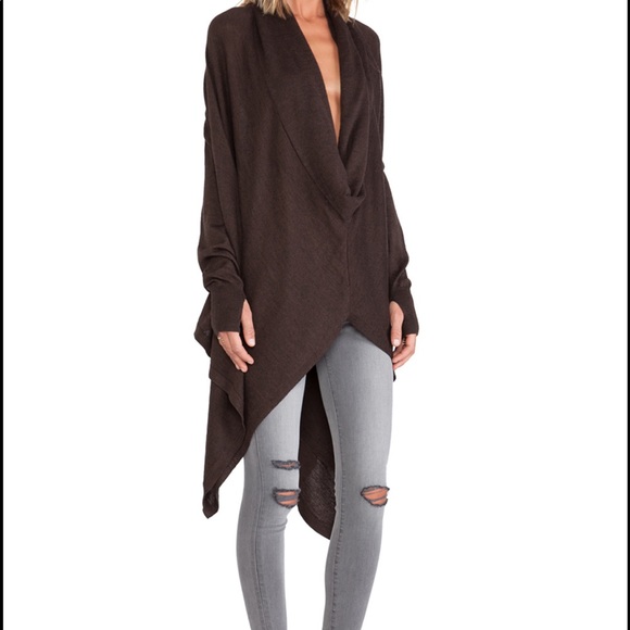 Nicholas K Serius brown poncho cape asymmetrical - Picture 4 of 12